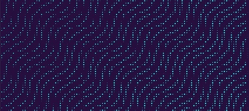 Abstract vector background. Halftone gradient gradation. Vibrant texture. Blue retro color. 80s retro style. Diagonal wave pattern