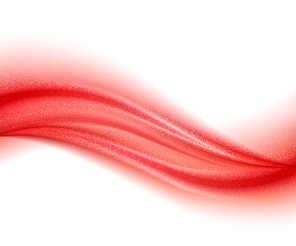 Abstract shiny color red wave design element with glitter effect on white background. Fashion flow sequins for voucher, website and advertising design