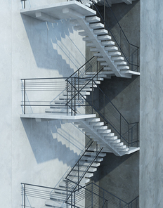 stairs leading upward, 3d rendering