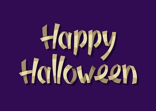 Happy Halloween lettering. Concept for party invitation, greeting card.