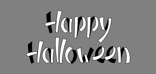 Happy Halloween lettering. Concept for party invitation, greeting card.