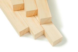 wooden timber isolated square wooden beams stack