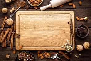 culinary background for Christmas baking