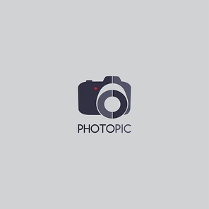 camera photography logo template theme vector art illustration