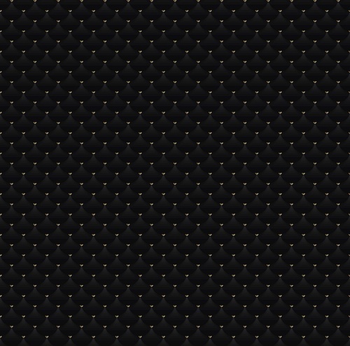 Elegant seamless pattern black circles with gold dots on dark background texture. Luxury premium template for Invitation card, banner, poster, flyer, leaflet, brochure, etc. Vector illustration