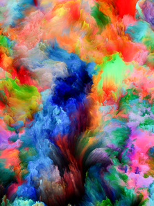 Painted Clouds series. Colorful digital oils on the subject of creativity and art.