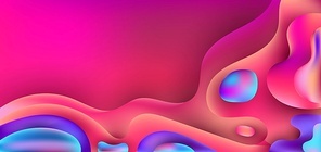 Abstract 3D fluid gradient shape vibrant color background with space for your text. Vector illustration