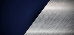 Abstract banner web elegant silver metallic diagonal on dark blue background with space for your text. Vector illustration
