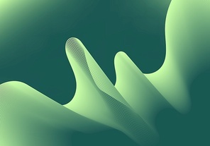 Abstract green wavy lines gradient background space for your text. Vector illustration