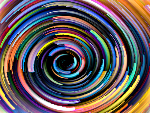 color spin series.  swirl background on the subject of color and motion