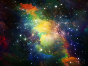 Universe Is Not Enough series. Arrangement of fractal elements, lights and textures on the subject of fantasy, science, religion and design