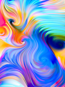 Perfume of Color series. Variegated digital paint background on art and design.