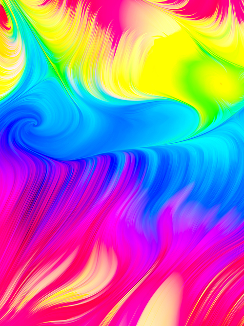 Pattern of multiple colored fibers. Overflow Colors Series.