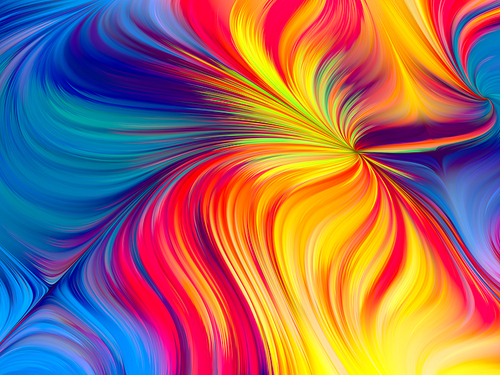 Color fibers iridescent. Overflow Colors Series.