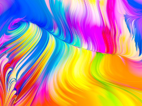 Abstract design from interacting colors. Overflow Colors Series.
