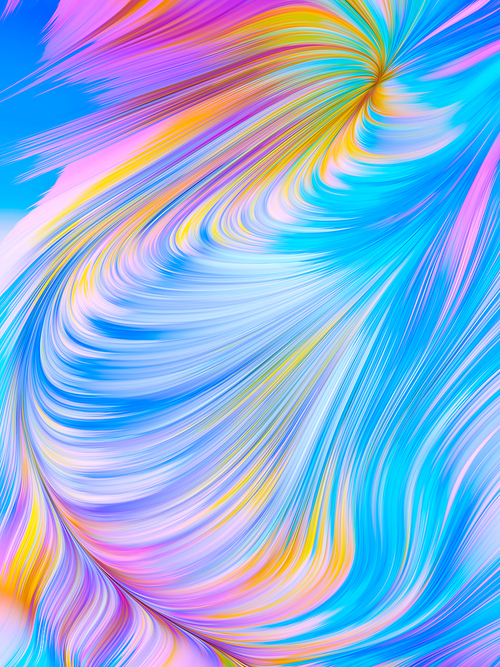 Colored texture of bright wavy lines. Digital Coloring series.