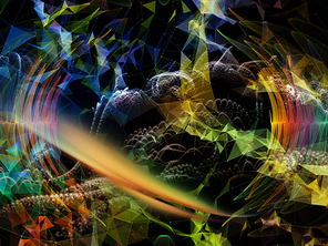 Conceptual digital background. Machines have their own world.  Computer Universe series.