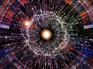 Design by the Numbers series. Backdrop of digits and abstract elements on the subject of science, information technology and mathematics