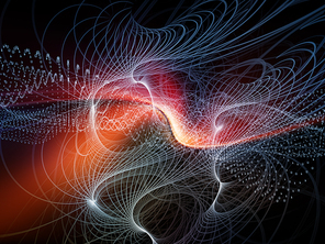Technology of Numbers series. Composition of digits, grids and lights on the subject of technology, science and the world of computer information