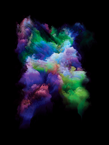 vivid particle.  island series. backdrop design of vibrant patch of hues and gradients for works on art, creativity and design