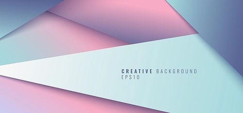 Abstract creative modern geometric triangle paper cut style background. Vector illustration