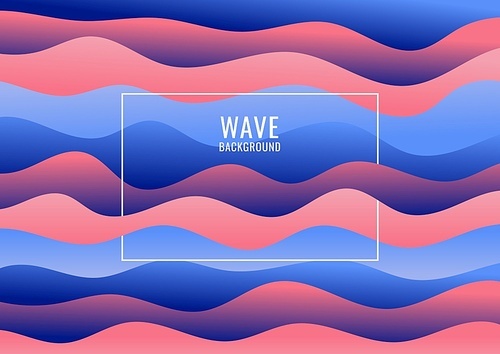 Abstract blue and pink wave pattern background and texture. Vector illustration