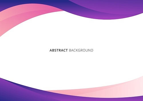 Abstract business template pink and purple gradient wave or curved shape isolated on white  with space for your text. Vector illustration