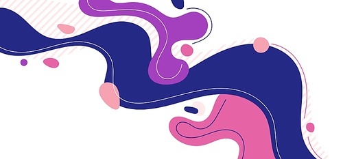 Abstract modern background fluid dynamic shapes with curve lines compositions of colored spots. Vector illustration