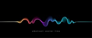 Abstract flowing wavy lines. Colorful dynamic wave. Vector illustration design element for concept of music, party, technology, modern.