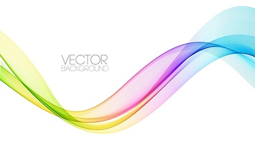 Abstract shiny spectrum multicolor wave design element on white background. Vector background, rainbow waved lines for brochure, website, flyer design. Spectrum wave color. Smoky color wave. Wavy line color
