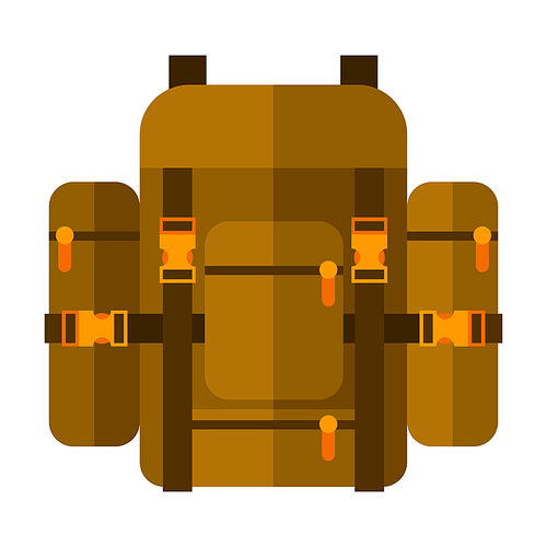 Illustration of backpack. Image or icon for camping or tourism and travel.