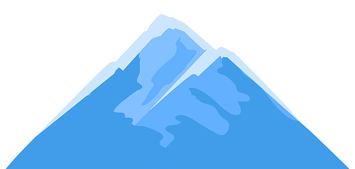 Illustration of mountain. Adversting icon or image for travel industry and business.