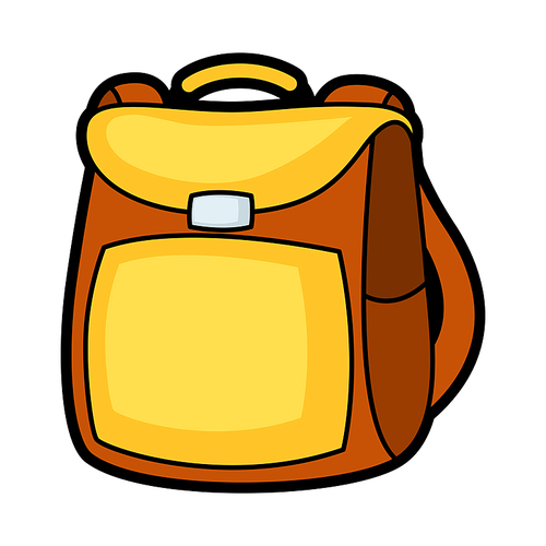 Illustration of backpack. School education icon or image for industry and business.
