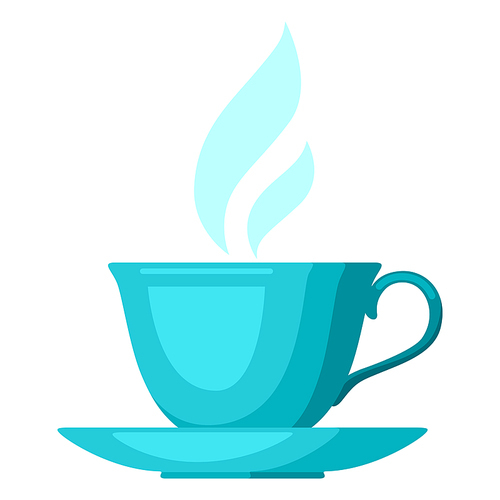 Illustration of cup with tea. Food adversting icon or image for industry and business.