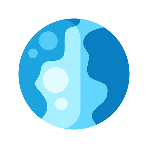 Illustration of globe Earth. Cartoon stylized item. Simple icon on white background.