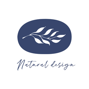 Minimalistic botanical logo. Tree branch, eco-friendly, hand-drawn emblem horizontally oriented.