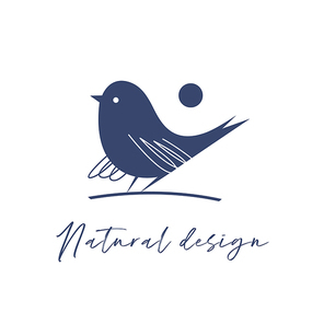 Bird logo. Vector logo with a cute little bird. Simple flat concise design. Creative unique logo for your business.