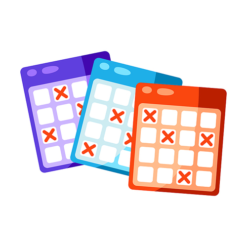 Bingo cards illustration. Icon for gambling or online games.
