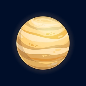 Galaxy planet desert surface with craters isolated fantasy cartoon exoplanet. Vector purple far alien world, galaxy deep outer space planet, moon or asteroid, habitable place, satellite in space
