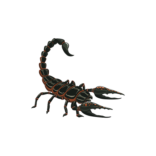 Scorpion icon, insect pest control extermination and disinsection, vector. Scorpion domestic dangerous animals disinfection and disinfestation pest control symbol