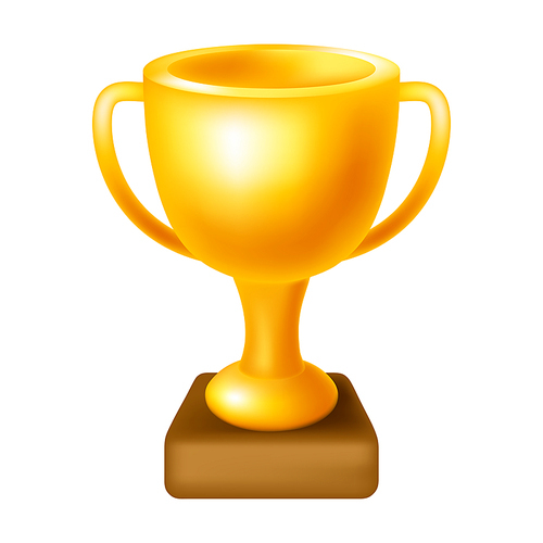 Gold cup icon. Illustration of award for sports or corporate competitions.