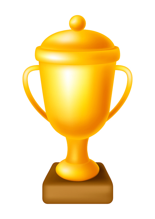 Gold cup icon. Illustration of award for sports or corporate competitions.