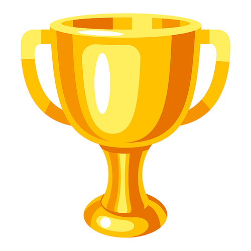 Gold cup icon. Illustration of award for sports or corporate competitions.