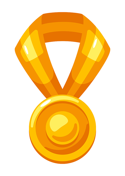 Gold medal icon. Illustration of award for sports or corporate competitions.