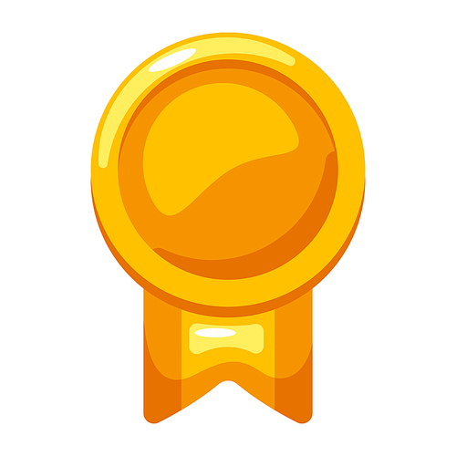 Gold medal icon. Illustration of award for sports or corporate competitions.