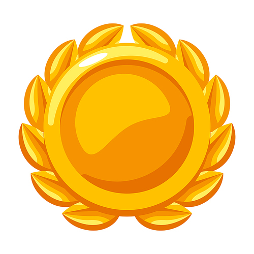 Gold medal icon. Illustration of award for sports or corporate competitions.