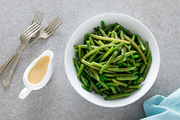 Green beans boiled in a bowl