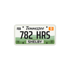 Car number or vehicle license plats vector design. Metal or plastic registration plate for identification of auto, trucks and motorcycles in USA state