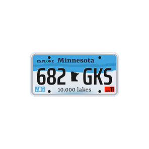 Car number or vehicle license plats vector design. Metal or plastic registration plate for identification of auto, trucks and motorcycles in USA state