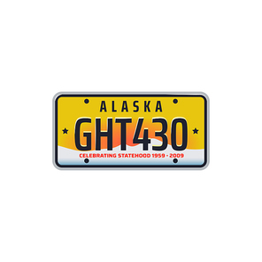 Car number or vehicle license plats vector design. Metal or plastic registration plate for identification of auto, trucks and motorcycles in USA state